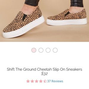 Cheetah Print Slip on Sneakers